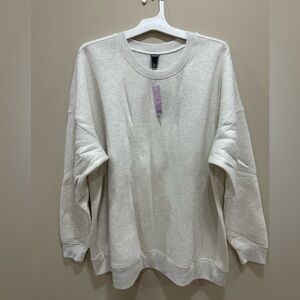 Wild Fable Men's Active Comfort Fleece Crewneck Sweatshirt Heather Gray XXL